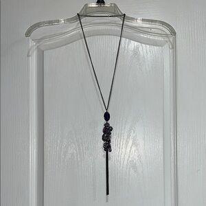 Purple Minimalist Necklace with Delicate Design